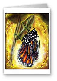 greeting card, artistic greeting card, stylish greeting car, birthday card, valentine card, christmas card, fine art greeting card, gift idea, unique greeting card, artist original greeting card, gift card, cool gift card,Butterfly, Chrysalis, Birth, Metamorphosis, Wing, Start of new life, emerging butterfly, figurative painting, fresh start, break out of the shell, new life, success, hope, future