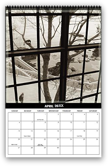 cool photography calendar, cool calendar, black and white calendar, black and white photography calendar, sepia photography, best selling calendar, artistic calendar, San Francisco calendar,scenery out of window, monterey bay aquarium
