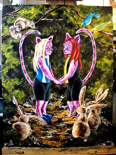 Oil painting, painting process, cat painting, illustration process, children's book illustration, cat illustration, popular illustrator, top illustrator