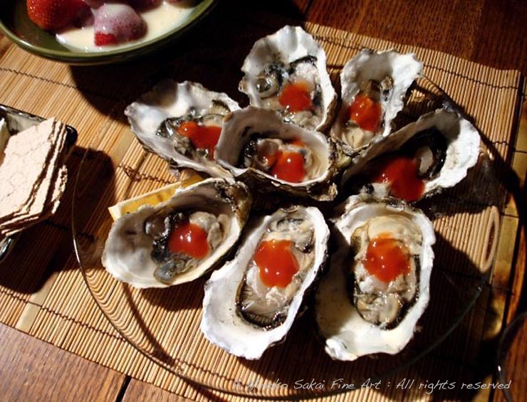 food, oyster, rock oyster, winter, blessing from ocean